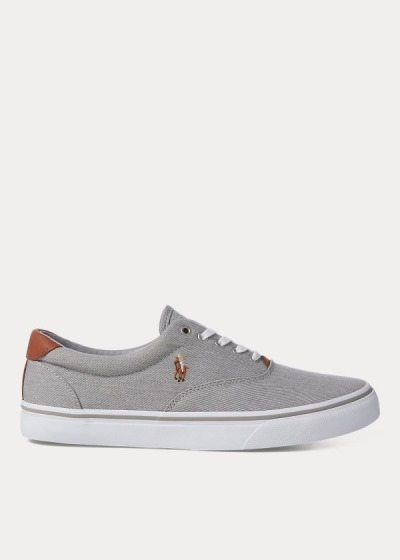 Zapatillas Polo Ralph Lauren Hombre Grises - Thorton Washed Twill - FRHUY9062